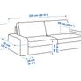 Green 3 seater sofa with matching footrest Image 7