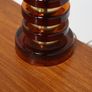Vintage Swedish Amber Glass & Brass Table Lamp by MAE Lighting, 1960s. Image 10