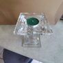 Tipperary Clear crystal Pillar Candle Stand , Signed , Square Candle Stand, Mint Condition. Take 3 different candle size. Image 7