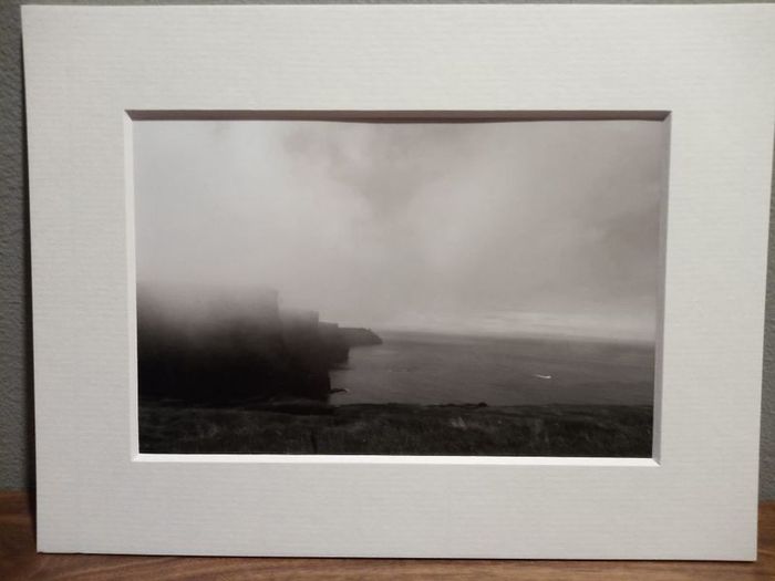 Mounted Original Photography - Cliffs of Mother black and white