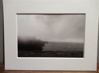 Mounted Original Photography - Cliffs of Mother black and white