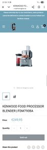 Kenwood Multipro Classic Food processor. Model: FDM790BA