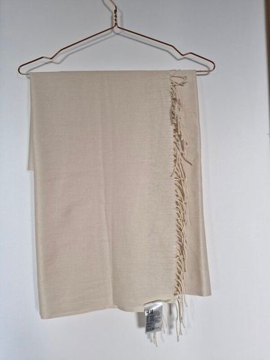 H&M Light Scarf Light beige 180x70cm