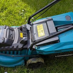 Cordless Lawn Mower + Grass Trimmer Set (Batteries Included