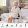 Electric Bath Lift Chair for Elderly  Height Adjustable, Waterproof Bath Seat Lift with Remote Control, 140kg Capacity, Reclining Backrest Image 2