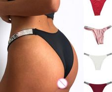 Brazilian rhinestone thong