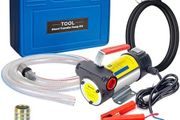 12V 175W Diesel Transfer Pump 45L/min Electric Fuel Transfer Pump with Nozzle &amp; Hose for Diesel, Kerosi With storage case