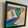 Framed Original Art Cubist Folk Art Original Gift Image 6