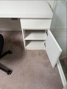 White Desk with Drawers & Storage