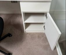 White Desk with Drawers & Storage