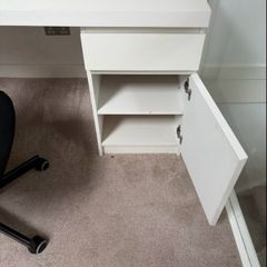 White Desk with Drawers & Storage