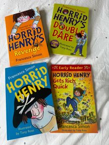 Horrid Henry by Francesca Simon Bundle of four books Paperbacks
