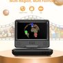 9.5" Portable DVD Player with 7" HD Swivel Screen for Kids and Car, Dual Stereo Speakers, Built-in Rechargeable Battery,Support (FREE SHIPPING) Image 2