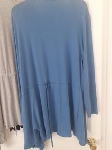 2 as new Womens cardigans .1 grey and 1 blue .Very dressy and long with studs down the front .Worn once .Size 20 from Saviour .10 each .
