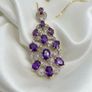Silver Amethyst & Zircon Filigree Pendant by Harry Ivens Image 2