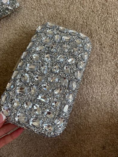Diamond heels and bag