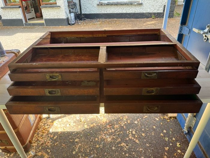 Antique Winsor & Newton Shop Counter Display Cabinet / Plan Chest (Ideal Upcycle)