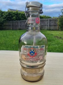 A collectible Czech beer bottle