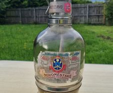 A collectible Czech beer bottle