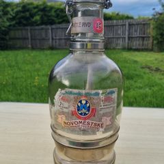 A collectible Czech beer bottle
