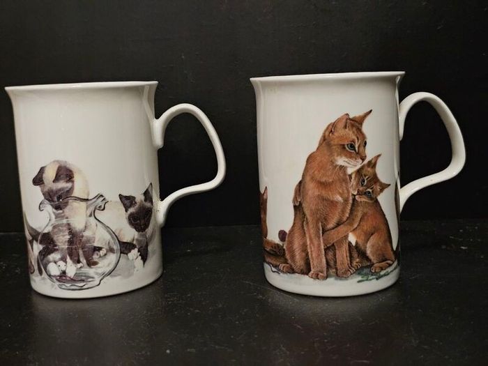 Vintage Kirkham Cat Lovers Design Mugs