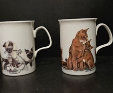 Vintage Kirkham Cat Lovers Design Mugs