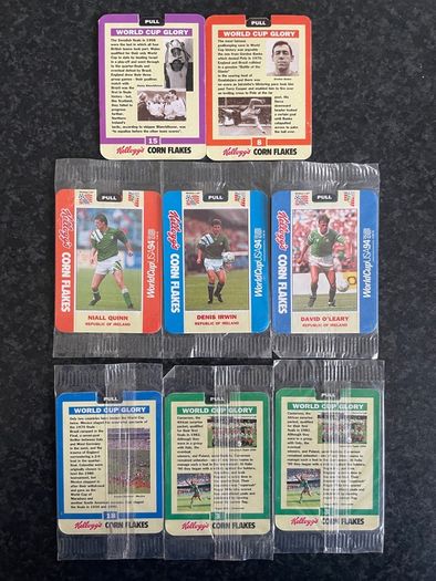 Vintage Sealed Kelloggs World Cup 1994 Ireland Pop Up Trading Card Lot