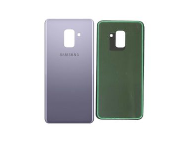 Samsung Galaxy A8 2018 A530 Battery Back Cover Rear Glass Panel Grey & Adhesive - FHT45SMBK