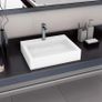 Wash Basin 60x38x11 cm Mineral Cast/Marble Cast White Image 8