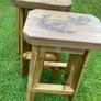 Rustic Kitchen Island Counter High Stools Pine New Image 5