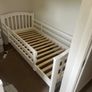 Solid wood White Single Bed FRAME (mattress size 90x190cm) Image 2