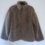 YAS fluffy short teddy jacket in beige Image 4