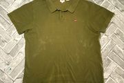 Levi's Mens Khaki Short Sleeve Polo Neck Tee Shirt Size 2XL