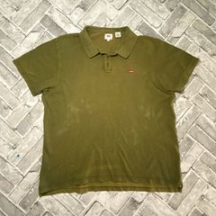 Levi's Mens Khaki Short Sleeve Polo Neck Tee Shirt Size 2XL