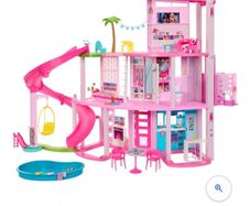barbie dream house and campervan all accessories boxed up together