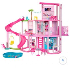 barbie dream house and campervan all accessories boxed up together