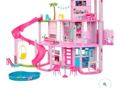 barbie dream house and campervan all accessories boxed up together