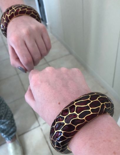 Panther print enamel bracelet from Mawi