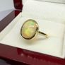 Gold plated Ethiopian Welo Opal Solitaire Ring Image 5