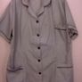 Navy and White Pin Stripe Work Uniform Shirt Image 2