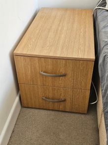 Long bedside table large side nightstand 4 laptops