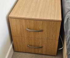 Long bedside table large side nightstand 4 laptops