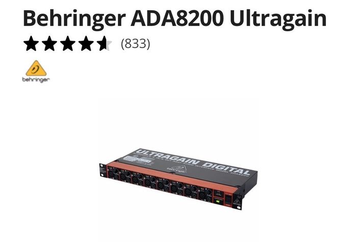 Behringer Ultragain Digital ADA8200