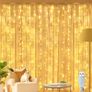 200 LED 2m x 2m USB String lights Indoor Outdoor Waterproof Warm White Hanging Window Lights with Hooks (FREE POSTAGE) Image 2