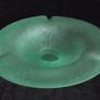 Vintage Green glass, footed glass bowl Image 8