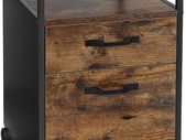 2 Drawer Filing Cabinet Mobile Office Cabinet with Wheels