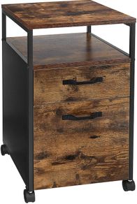 2 Drawer Filing Cabinet Mobile Office Cabinet with Wheels