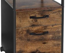 _2 Drawer Filing Cabinet Mobile Office Cabinet with Wheels