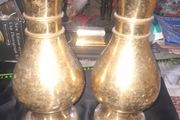 A Pair of Old Large Heavy Brass Vases