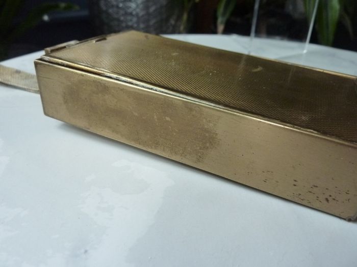 Vintage Art Deco Park Lane (L.S. Mayer) Gold-Tone Vanity Purse/Cigarette Case. Mesh Wristlet.